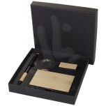 Minka RCS recycled aluminium ballpoint pen, keychain and RFID card holder gift set