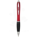 Nash RCS recycled plastic ballpoint pen with coloured barrel and black grip (black ink)