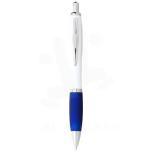 Nash ballpoint pen white barrel and coloured grip