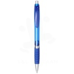 Turbo translucent ballpoint pen with rubber grip