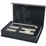 Parker IM Essentials rollerball and ballpoint pen set - black