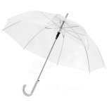 23” Kate-sateenvarjo puukahvalla, läpinäkyvä, automaattisesti avautuva