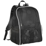Goal backpack with mesh footbal compartment