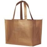 Alloy laminated non-woven shopping tote bag 23L