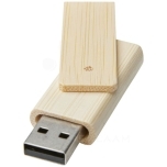 Pöörleva logoplaadiga 4GB bambusest USB-mälupulk