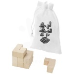 Solfee wooden squares brain teaser with pouch