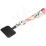 Gaby RPET sublimation mini-lanyard with phone holder