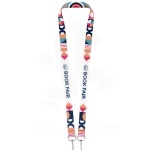 Leia sublimation RPET lanyard with 2 keyrings