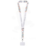 Addie sublimation RPET lanyard with phone holder and safety breakaway