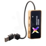 SCX.design H21 puinen 8-in-1-USB-keskitin kahdella tulolla ja kuudella portilla