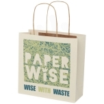 Agricultural waste 150 g/m2 paper bag with twisted handles - small