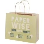 Agricultural waste paper bag with twisted handles - large