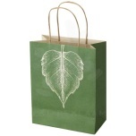 Maatalousjätteestä valmistettu 150 g/m²:n kierrätyspaperikassi, kierretyt kahvat – 18 x 9 x 23 cm