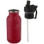 Lina 400 ml stainless steel sport bottle with straw and loop