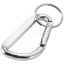 Timor recycled aluminium carabiner keychain