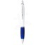 Nash ballpoint pen with white barrel and coloured grip