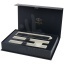 Parker IM achromatic ballpoint and rollerball pen set with gift box