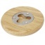 Scoll wooden coaster with bottle opener