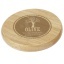 Scoll wooden coaster with bottle opener