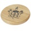 Scoll wooden coaster with bottle opener