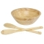Argulls bamboo salad bowl and tools