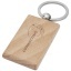 Gian beech wood rectangular keychain