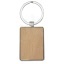 Mauro beech wood rectangular keychain