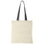 Nevada 100 g/m² cotton tote bag coloured handles