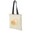 Nevada 100 g/m² cotton tote bag coloured handles