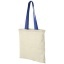 Nevada 100 g/m² cotton tote bag coloured handles 7L