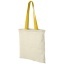 Nevada 100 g/m² cotton tote bag coloured handles 7L