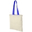 Nevada 100 g/m² cotton tote bag coloured handles 7L