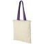 Nevada 100 g/m² cotton tote bag coloured handles 7L