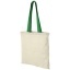 Nevada 100 g/m² cotton tote bag coloured handles 7L