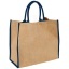 Harry coloured edge jute tote bag 25L