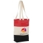 Colour-block 227 g/m² cotton tote bag