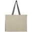 Pheebs 190 g/m² recycled cotton gusset tote bag with contrast sides 18L