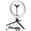 Studio ring light with phone holder and tripod