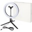 Studio ring light with phone holder and tripod