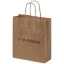 Kraft 80 g/m2 paper bag with twisted handles - small