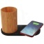 SCX.design W17 10W light-up logo wireless charging pad and bamboo pencil holder