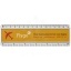 Ellison 15 cm plastic ruler with paper insert